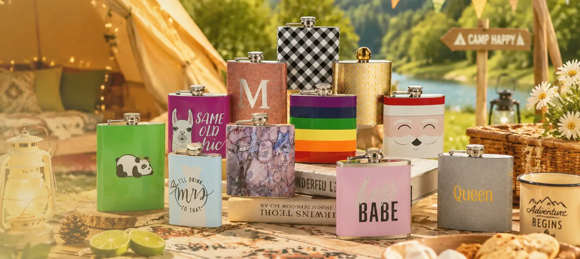 <span>A Rich</span> Selection of Distinctive <br> Fashionable Flask Styles Available